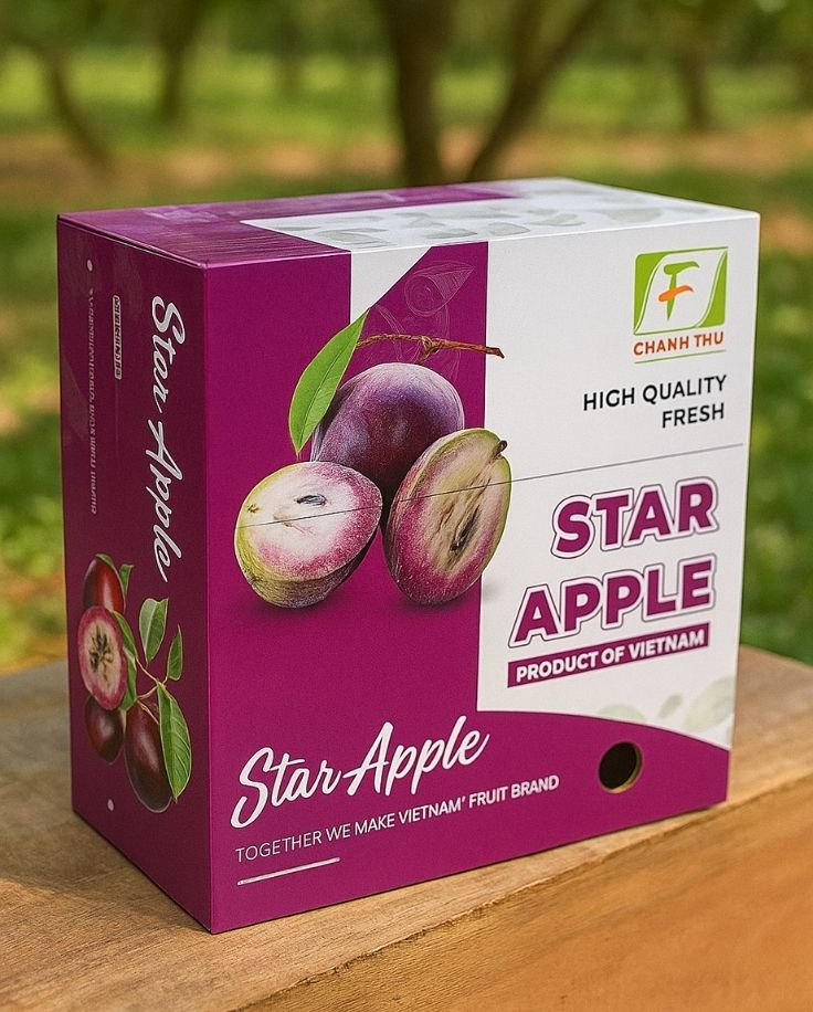 Mẫu thùng carton đựng vú sữa hiện đại